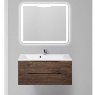 База под раковину подвесная BelBagno (Бельбагно) MARINO с двумя выкатными ящиками Rovere Moro 1000x445x500 MARINO-1000-2C-SO-RW-P