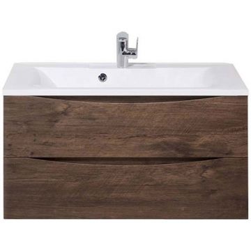 База под раковину подвесная BelBagno (Бельбагно) MARINO с двумя выкатными ящиками Rovere Moro 900x450x500 MARINO-900-2C-SO-RW-P