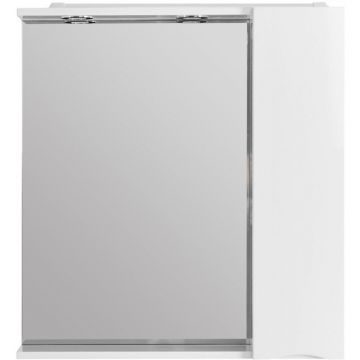 Шкаф зеркальный подвесной BelBagno (Бельбагно) MARINO с одной расп. дверцей с доводчиками LED 2x4W правост. Bianco Lucido 600х150х750 MARINO-SPC-600/750-1A-BL-P-R