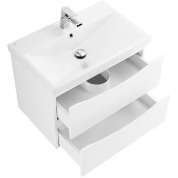 База под раковину подвесная BelBagno (Бельбагно) MARINO-CER с двумя выкатными ящиками Bianco Lucido 564x440x500 MARINO-CER-600-2C-SO-BL-P