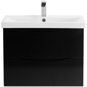 База под раковину подвесная BelBagno (Бельбагно) MARINO-CER с двумя выкатными ящиками Nero Lucido 664x440x500 MARINO-CER-700-2C-SO-NL-P