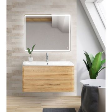 База под раковину подвесная BelBagno Albano с двумя выкатными ящиками Rovere Rustico 800x450x500 ALBANO-800-2C-SO-RR