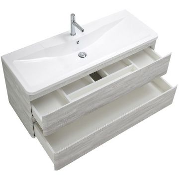 База под раковину подвесная BelBagno (Бельбагно) Albano с двумя выкатными ящиками Rovere Vintage Bianco 1200x450x500 ALBANO-1200-2C-SO-RVB