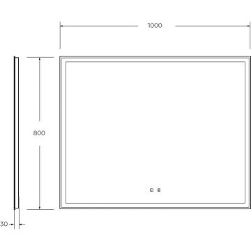 Зеркало BelBagno (Бельбагно) со встроенной подсветкой голосовым управлением и подогревом SPC-GRT-1000-800-LED-TCH-SND 12W 220-240V 1000x30x800