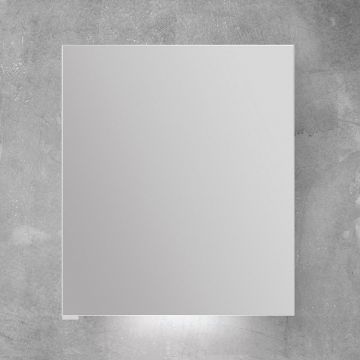 Зеркальный шкаф BelBagno с одной распашной дверью с нижней подсветкой дверей правосторонний SPC-1A-DL-BL-600 600x130x700