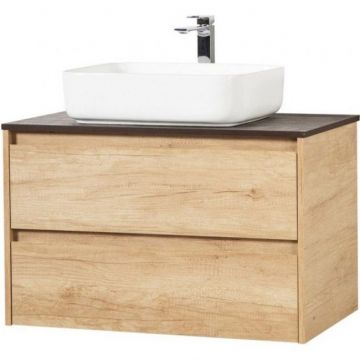 Тумба со столешницей и накладной раковиной подвесная BelBagno (Бельбагно) KRAFT 100 kraft100rnn-kepbo-1084-set