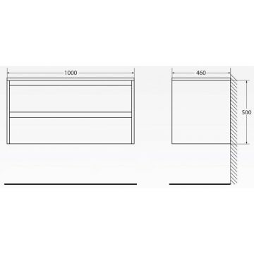 Тумба со столешницей и накладной раковиной подвесная BelBagno (Бельбагно) KRAFT 100 kraft100rt-kepbo-1338-set