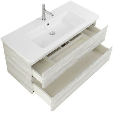 База под керамическую раковину подвесная BelBagno (Бельбагно) Albano-Cer с двумя выкатными ящиками Rovere Vintage Bianco 1020x444x500 ALBANO-CER-1050-2C-SO-RVB