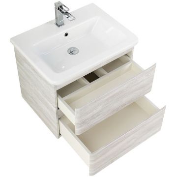 База под керамическую раковину подвесная BelBagno (Бельбагно) Albano-Cer с двумя выкатными ящиками Rovere Vintage Bianco 470x444x500 ALBANO-CER-500-2C-SO-RVB