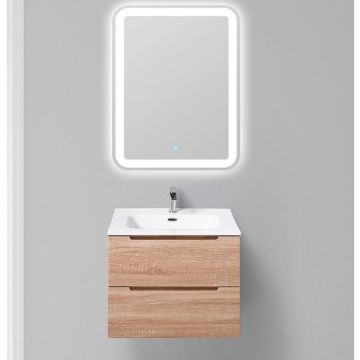 База под раковину подвесная BelBagno (Бельбагно) ETNA с двумя выкатными ящиками с доводчиками Rovere Bianco 600x455x500 ETNA-600-2C-SO-WO-P