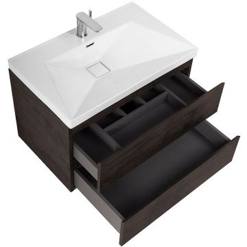 База под раковину подвесная Cezares (Цезарис) Molveno с двумя выкатными ящиками Ossido 800x500x500 MOLVENO-80-2C-SO-OSS