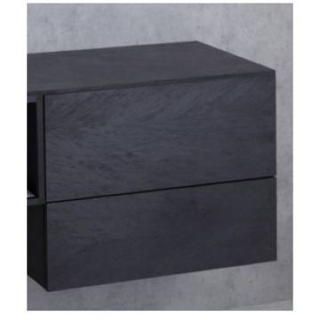 Тумба Cezares (Цезарис) Cadro под металический каркас с двумя ящиками CADRO-70-2C-SO-NR-BLUM Nero, 70x46x55 см