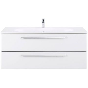 База под раковину подвесная Cezares (Цезарис) ECO с двумя выкатными ящиками Bianco Lucido 1198x472x500 ECO-1200-2C-SO-BL