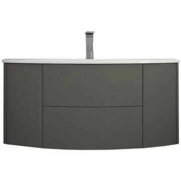 Тумба Cezares (Цезарис) Eden под раковину с двумя выдвижными ящиками и двумя распашными створками, 54407 Grigio talpa opaco, 121x51 см