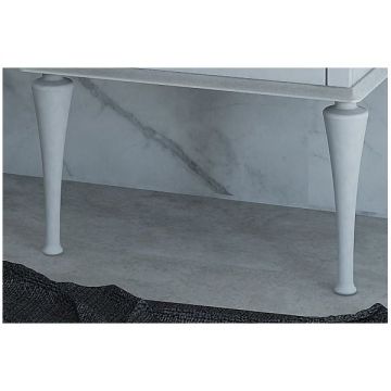 Ножки для шкафчика Cezares (Цезарис) Tiffany, комплект 2 штуки, высота 35 см, дерево 40339 Bianco opaco, 8x8x35 см