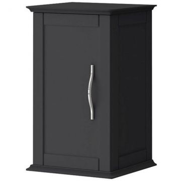 Шкафчик подвесной Cezares Tiffany с одной распашной дверцей, реверсивный 54961 Nero grafite, 34x32x59 см