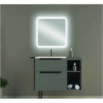 Тумба Cezares (Цезарис) Urban под раковину с двумя выдвижными ящиками 55160 Grigio opaco, 74x46x62 см