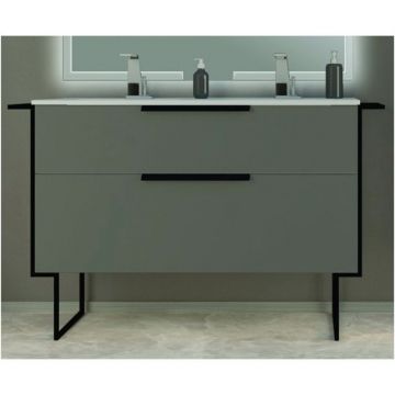 Тумба Cezares (Цезарис) Urban под раковину с двумя выдвижными ящиками 55163 Grigio opaco, 120x46x62 см