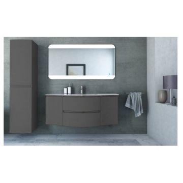 Пенал Cezares (Цезарис) Vague подвесная с двумя распашными дверцами, реверсивная 44326 Grigio talpa opaco, 30x38x130 см