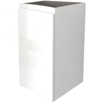 Шкафчик подвесной Cezares Vague с одной распашной створкой, правый 44222 Bianco lucido, 34x41x55 см