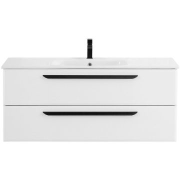 База под раковину подвесная Cezares (Цезарис) ECO-CER с двумя выкатными ящиками Bianco Opaco 1170x450x500 ECO-CER-1200-2C-SO-BO