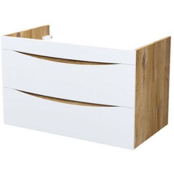 Тумба подвесная Iddis (Иддис) Cloud 80 см белая/золотистый дуб CLO80Y0i95 подходит ум. 0138000i28