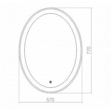 Зеркало Azario (Азарио) Италия 570х770 c сенсорным выключателем, часы ФР-00001057