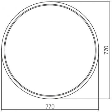 Зеркало Azario (Азарио) Манхэттен D770 металл рама, золото ФР-00002416