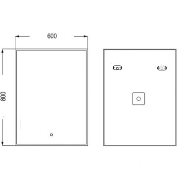 Зеркало Azario (Азарио) Алмина 600х800 c сенсорным выключателем ФР-1541