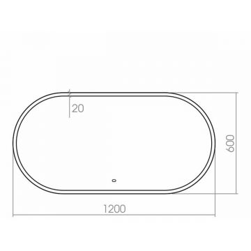 Зеркало Azario (Азарио) Виола 600х1200 c сенсорным выключателем ФР-00001528