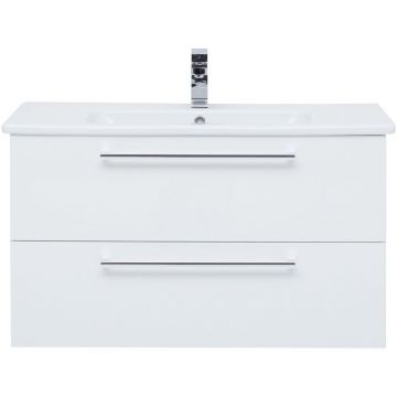 Тумба подвесная Dreja (Дрея).Rus Gio 100 под умывальник Эйфория-100 белый глянец (77.0105W)