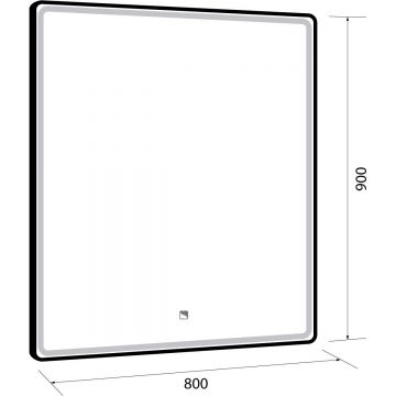 Зеркало Dreja Point LED 80х90 c сенсорным выключателем (99.9029)