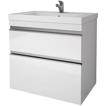 Тумба Dreja (Дрея).eco Grace Plus 70 белый лак 2 ящика (99.0905)