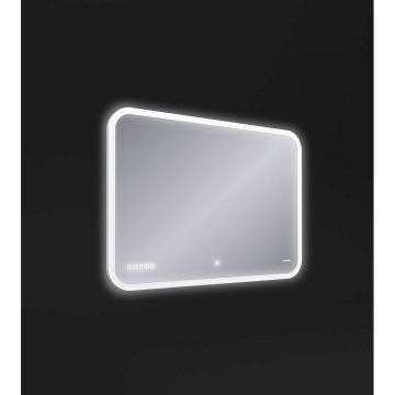 Зеркало Cersanit LED Design Pro 070 80х60 bluetooth часы с подсветкой прямоугольное (KN-LU-LED070*80-p-Os)