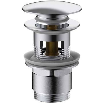 Донный клапан Vincea (Винчея) DPU-1B01CH клик-клак G1 1/4, с переливом, хром