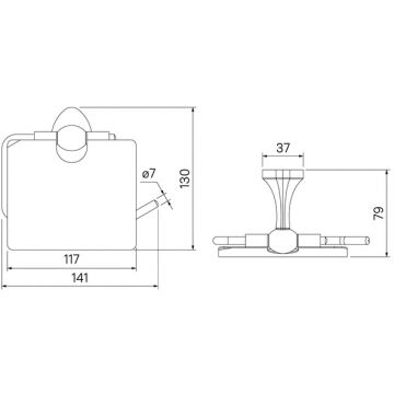 Держатель для туалетной бумаги с крышкой Iddis (Иддис) Male глянцевый хром сплав металлов MALSSC0i43