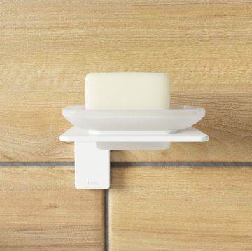 Мыльница Iddis (Иддис) Slide матовое стекло сплав металлов белый матовый SLIWTG0i42