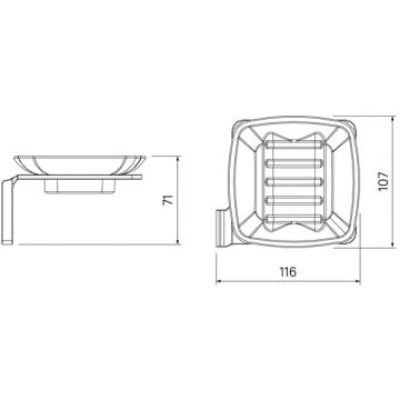 Мыльница Iddis (Иддис) Slide матовое стекло сплав металлов белый матовый SLIWTG0i42