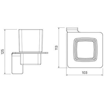 Подстаканник одинарный Iddis (Иддис) Slide матовое стекло сплав металлов белый матовый SLIWTG1i45