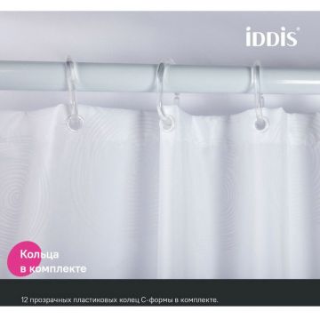 Штора для ванной Iddis 200x180 см полиэстер BD01P18i11