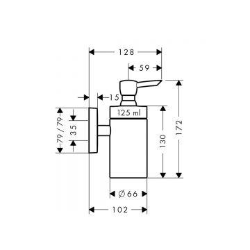 Дозатор для жидкого мыла Hansgrohe (Хансгрое) PuraVida 41503000