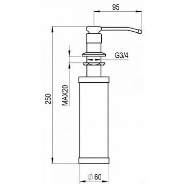 Дозатор для кухонной мойки Granula 01 D, хром