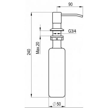 Дозатор для кухонной мойки Granula 1403, классик