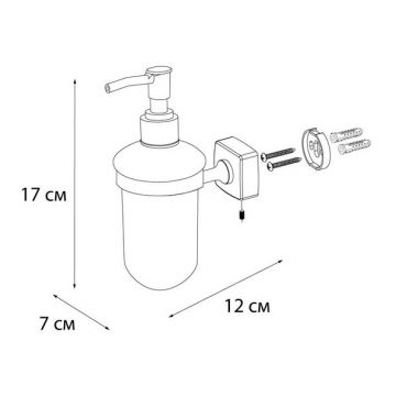 Дозатор для жидкого мыла Fixsen Kvadro FX-61312 Хром