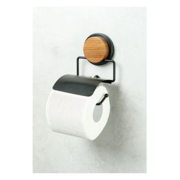 Держатель туалетной бумаги с крышкой Fixsen Magic Wood FX-46010 черный