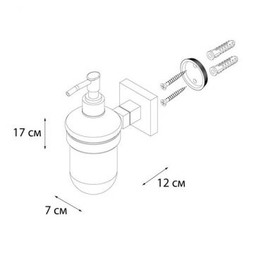 Дозатор для жидкого мыла Fixsen Metra FX-11112 Хром
