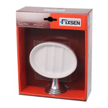 Мыльница керамическая Fixsen Best FX-71608 Хром
