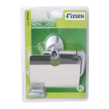 Держатель туалетной бумаги с крышкой Fixsen Europa FX-21810 Хром