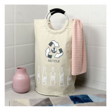 Корзина для белья с алюминиевыми ручками Fixsen (Фиксен) FX-1012 серый