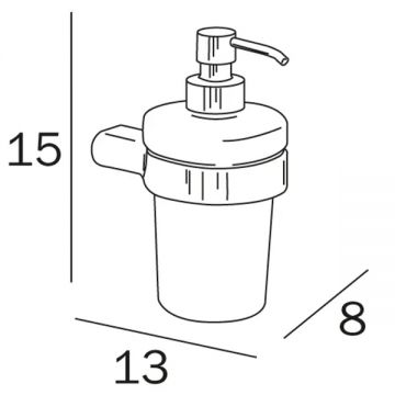 Дозатор для жидкого мыла Inda Mito A2010NCR + A2012ACR21 хром,настенный